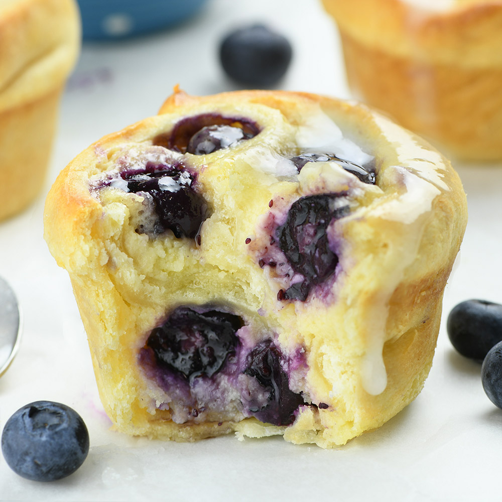 Blueberry Crescent Roll Muffins 