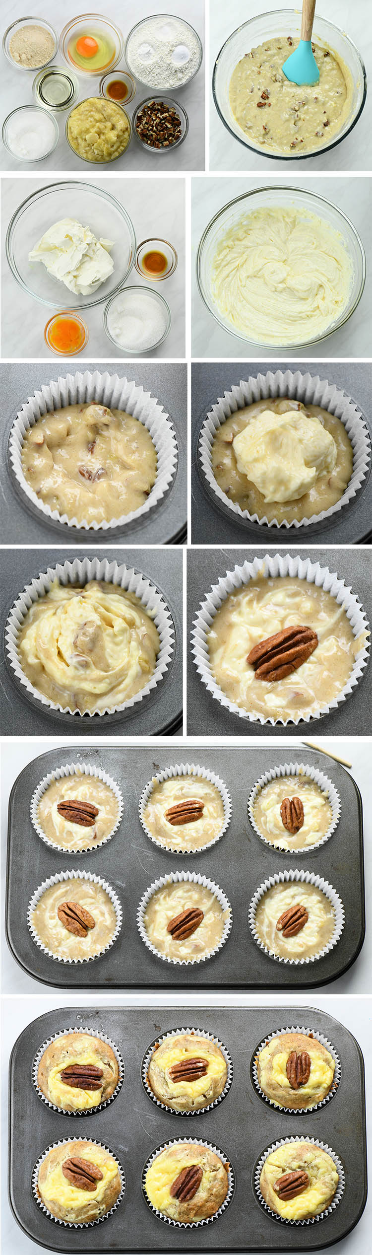 Banana Cream Cheese Muffins  step-by-step instructions.