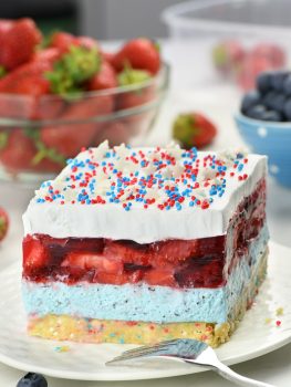 Summer Berry Jello Lasagna - OMG Chocolate Desserts