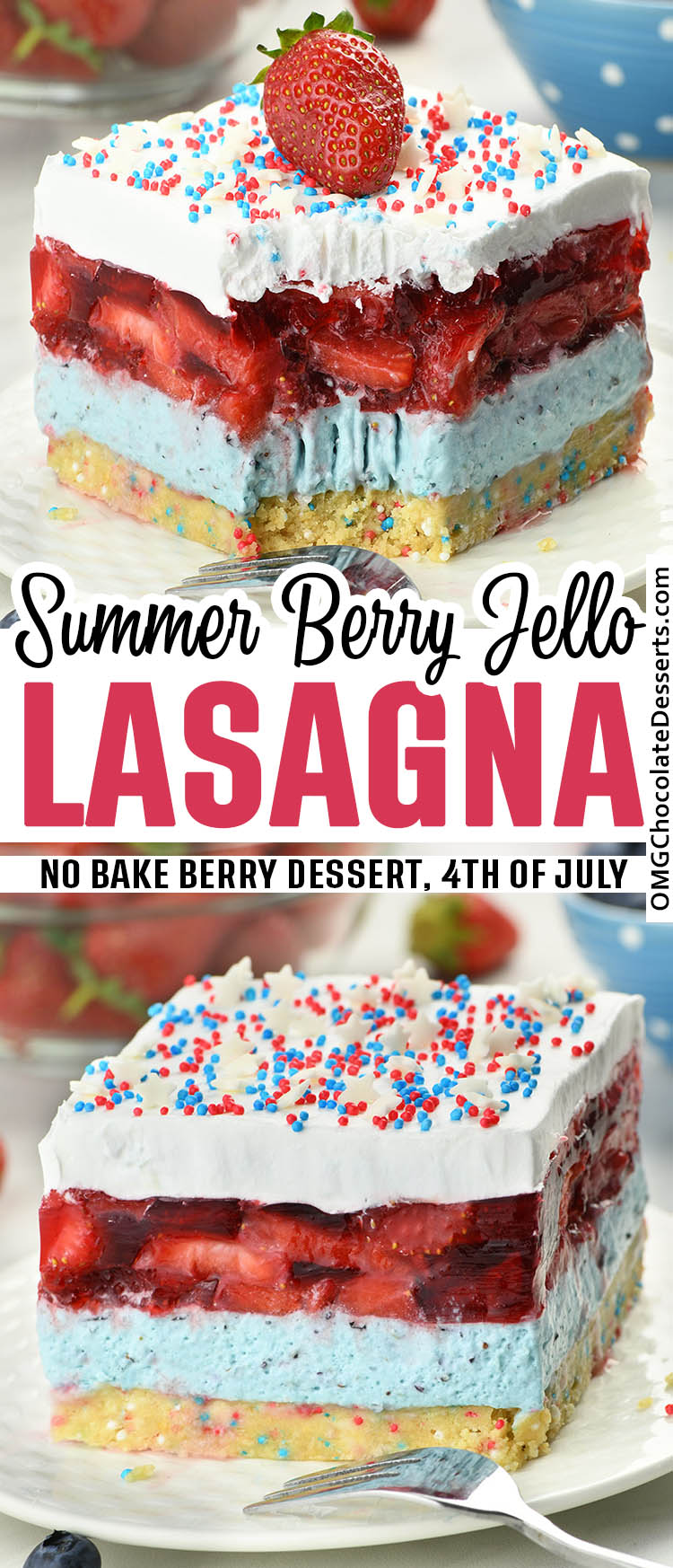 Summer Berry Jello Lasagna