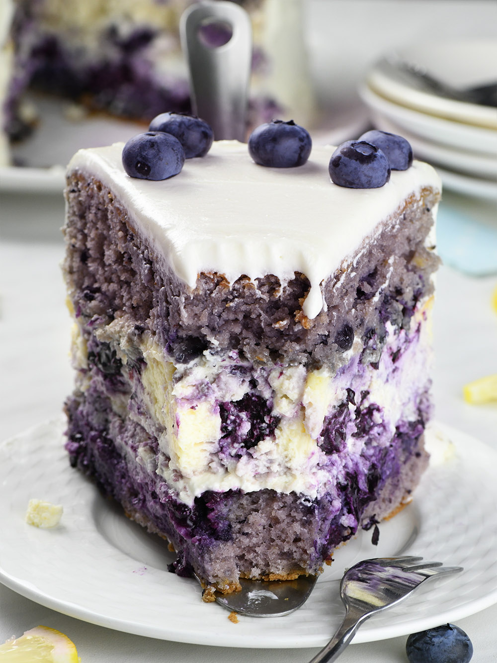 Blueberry Cheesecake Cake OMG Chocolate Desserts