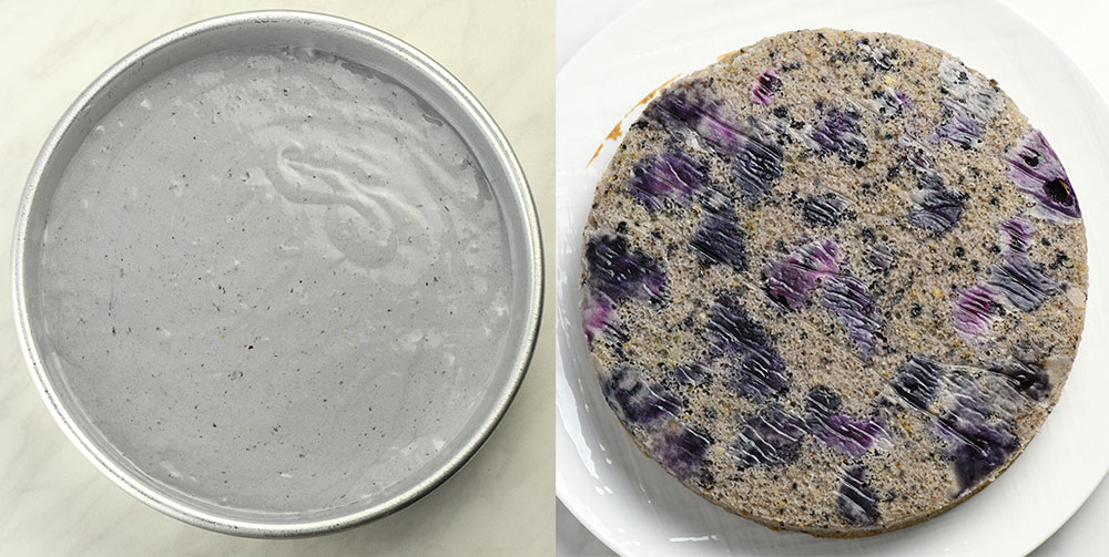 Blueberry cake layer preparation 2