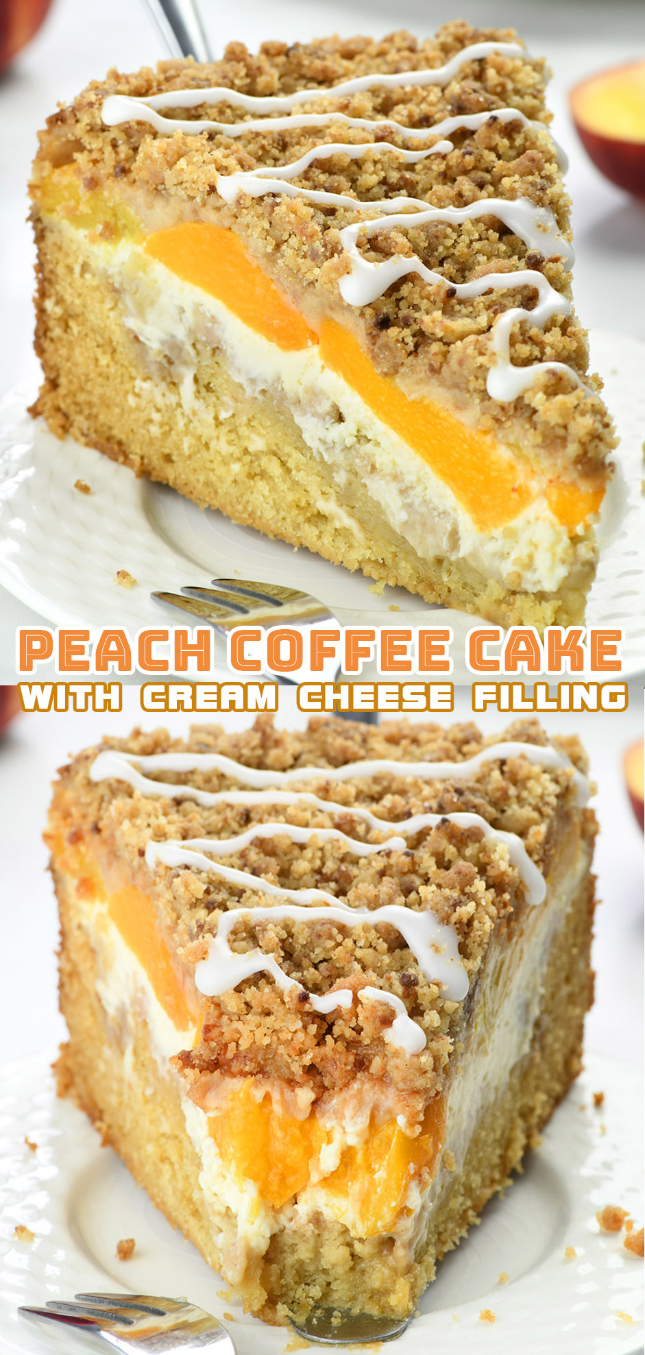 Peach Coffee Cake Recipe (With Step By Step Photos)