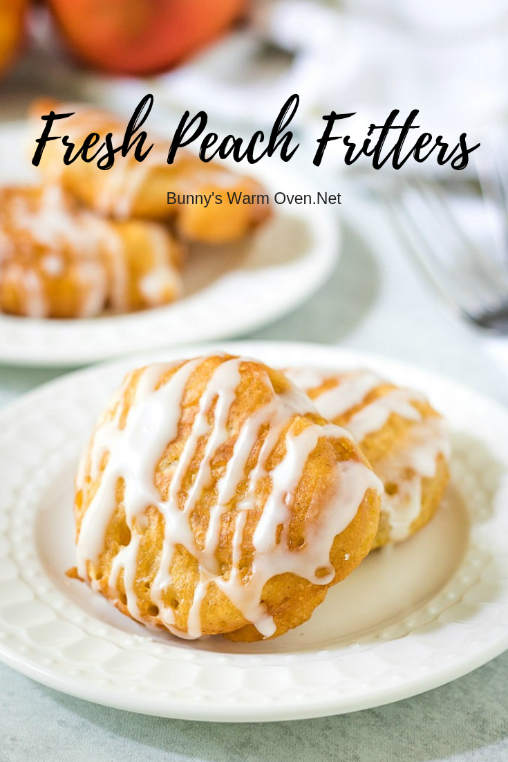 fluffy, soft, moist and loaded with fresh peaches…peach fritters!