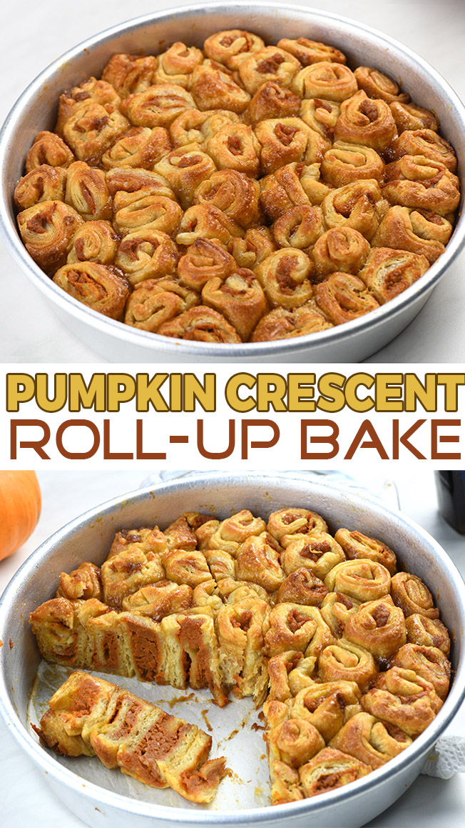 Pumpkin Crescent Roll-Up Bake