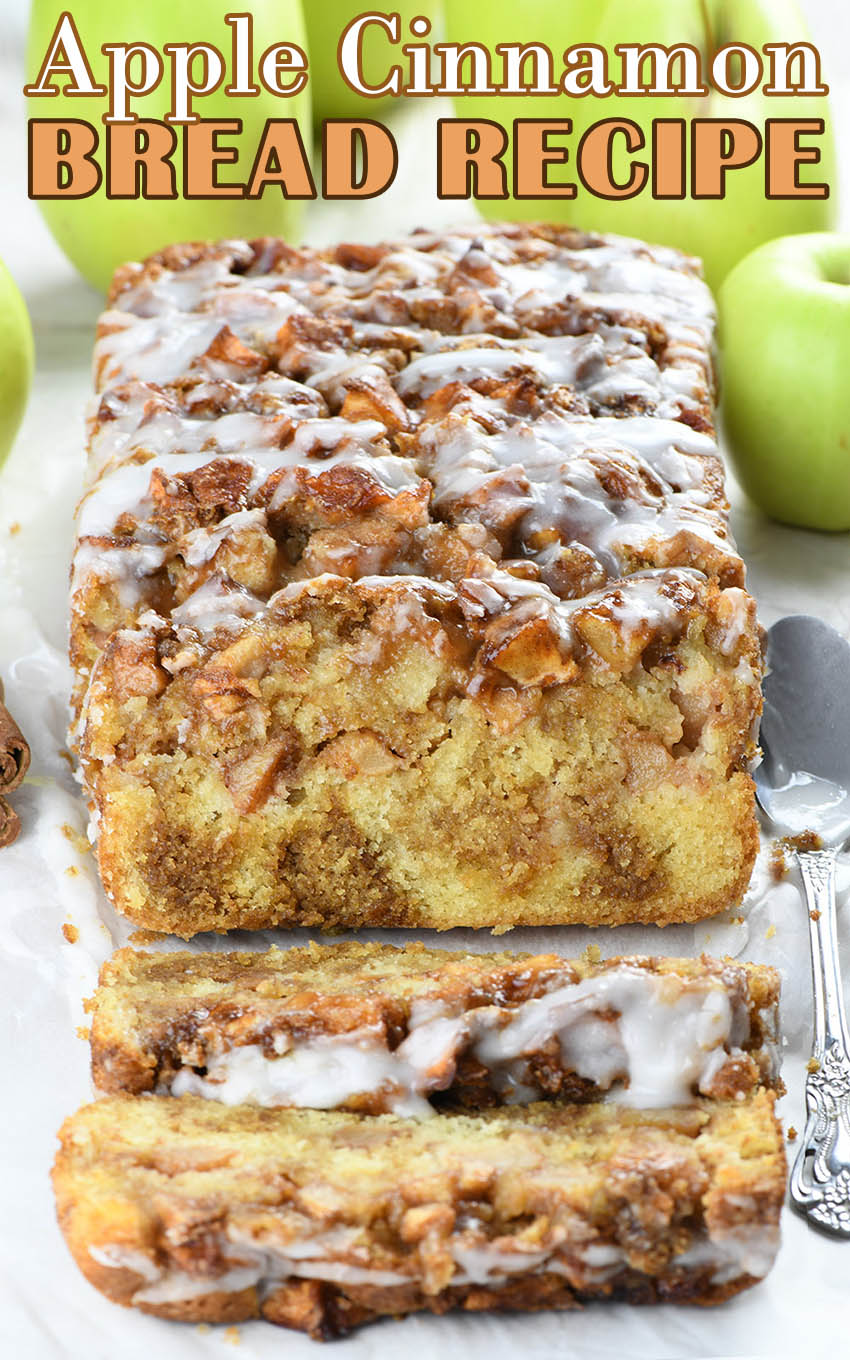 Apple Cinnamon Bread Recipe is moist, sweet and packed with fresh apples and cinnamon for perfect fall treat.