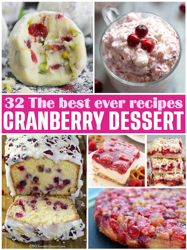 32 Best Cranberry Dessert Recipes for Fall and Winter Holidays - OMG ...