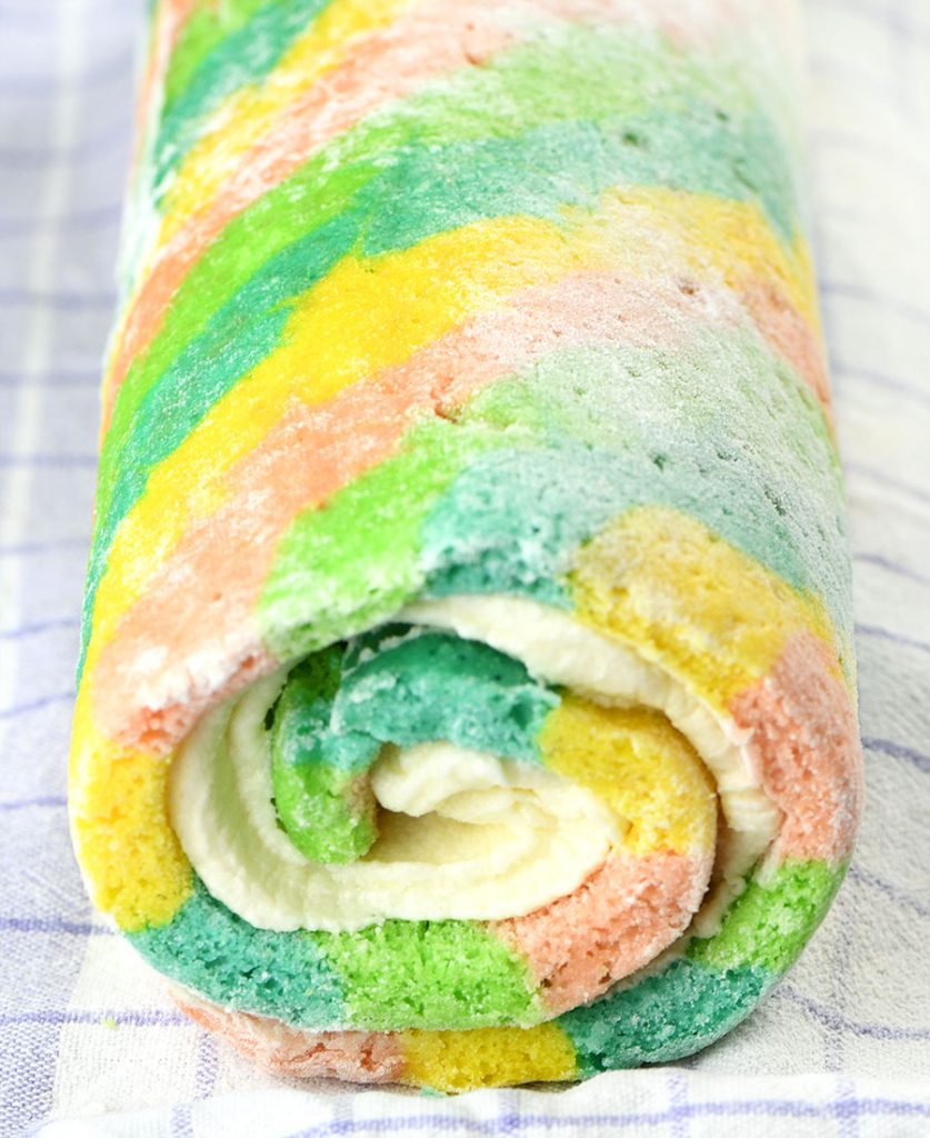 rolled cake and butter cream