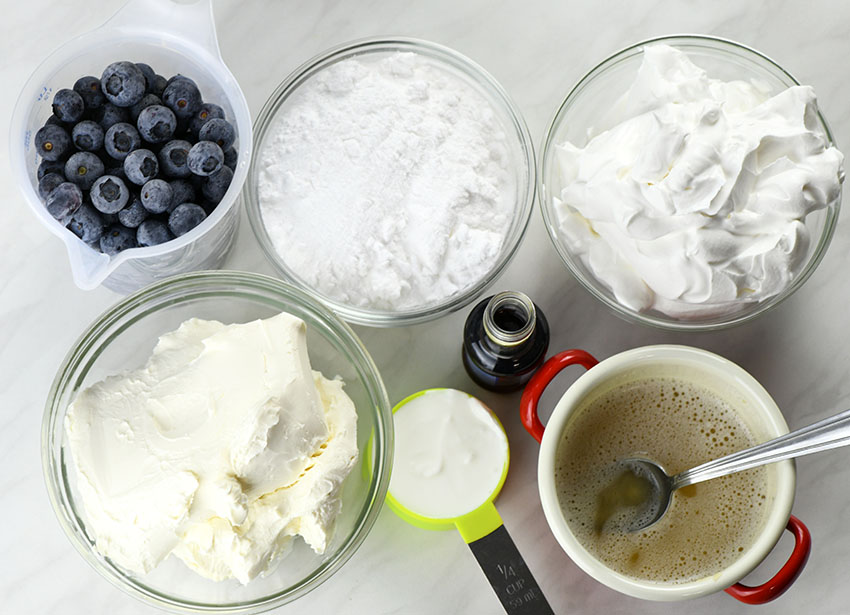 Blueberry Cheesecake Layer ingredients