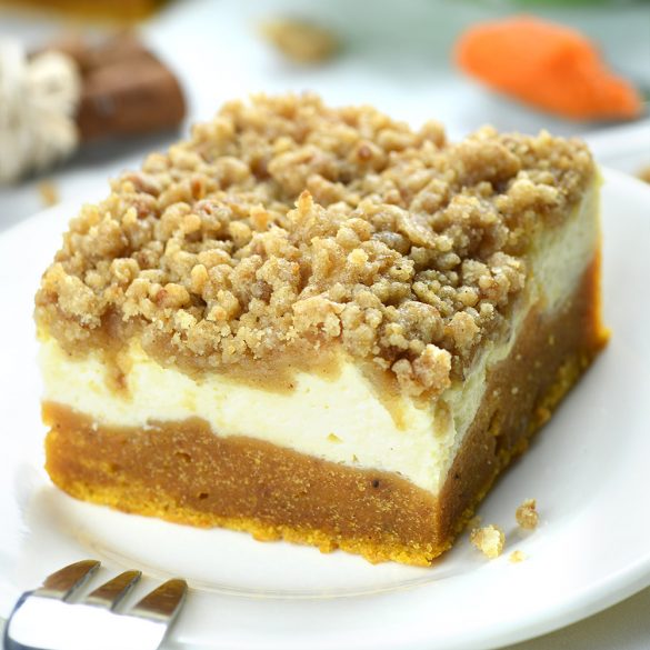 Pumpkin Cream Cheese Coffee Cake - OMG Chocolate Desserts