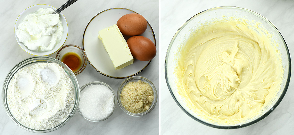 Cake butter dry ingredients.