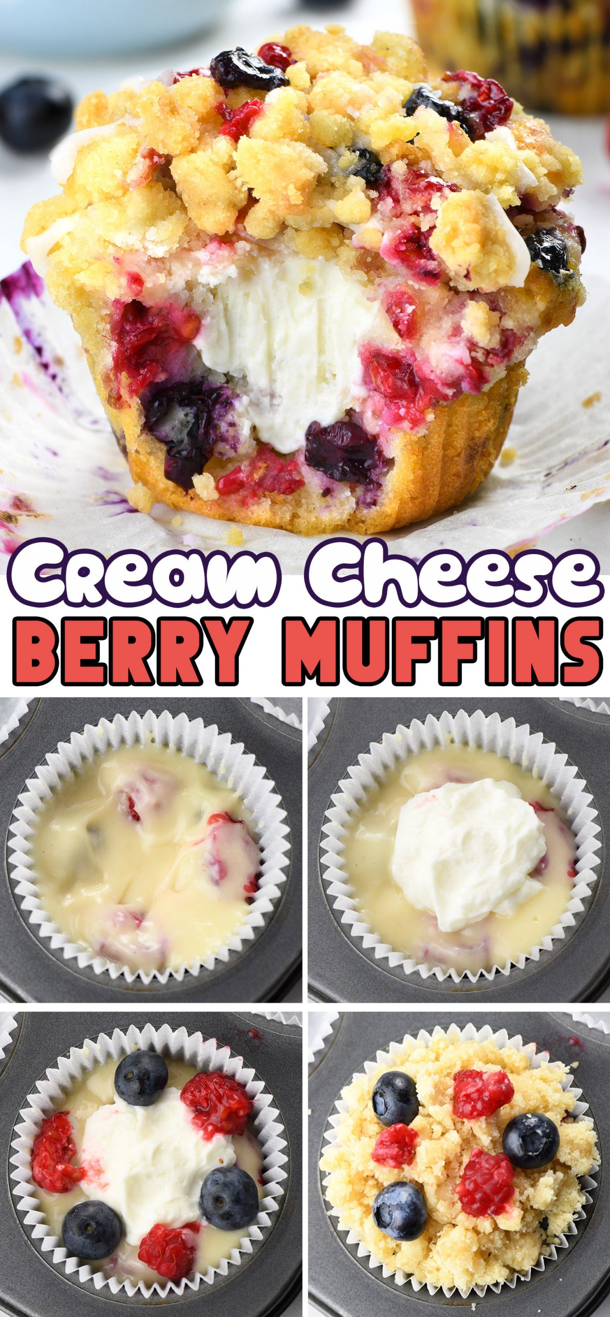 Berry Cream Cheese Muffins