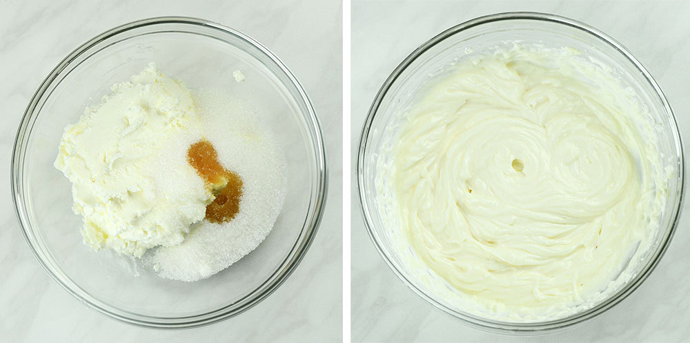 Cream cheese ingredients.