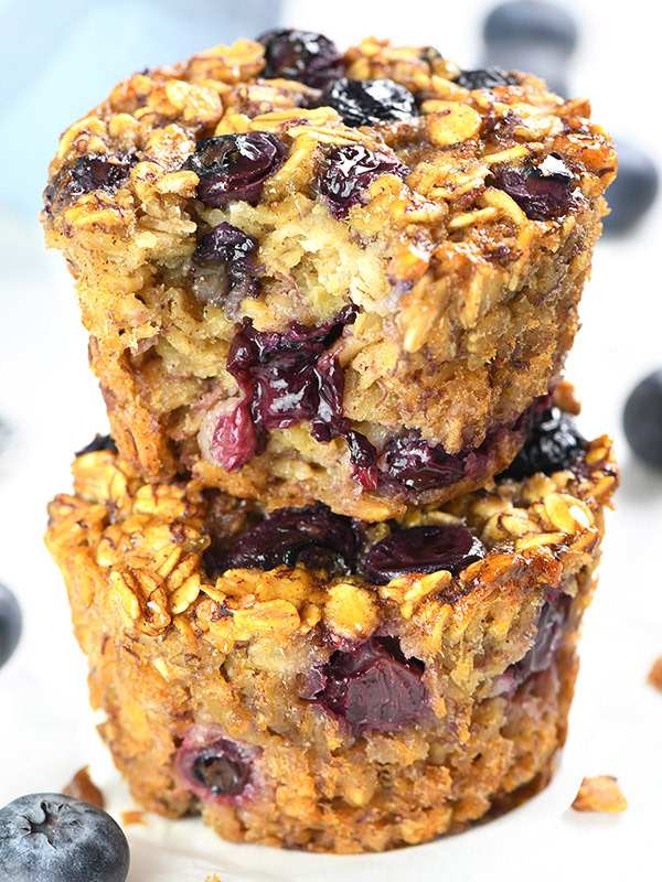 Blueberry Banana Baked Oatmeal Cups