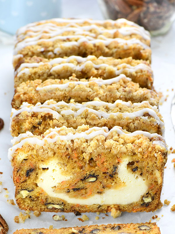 Carrot Cake Loaf with Cream Cheese Filling