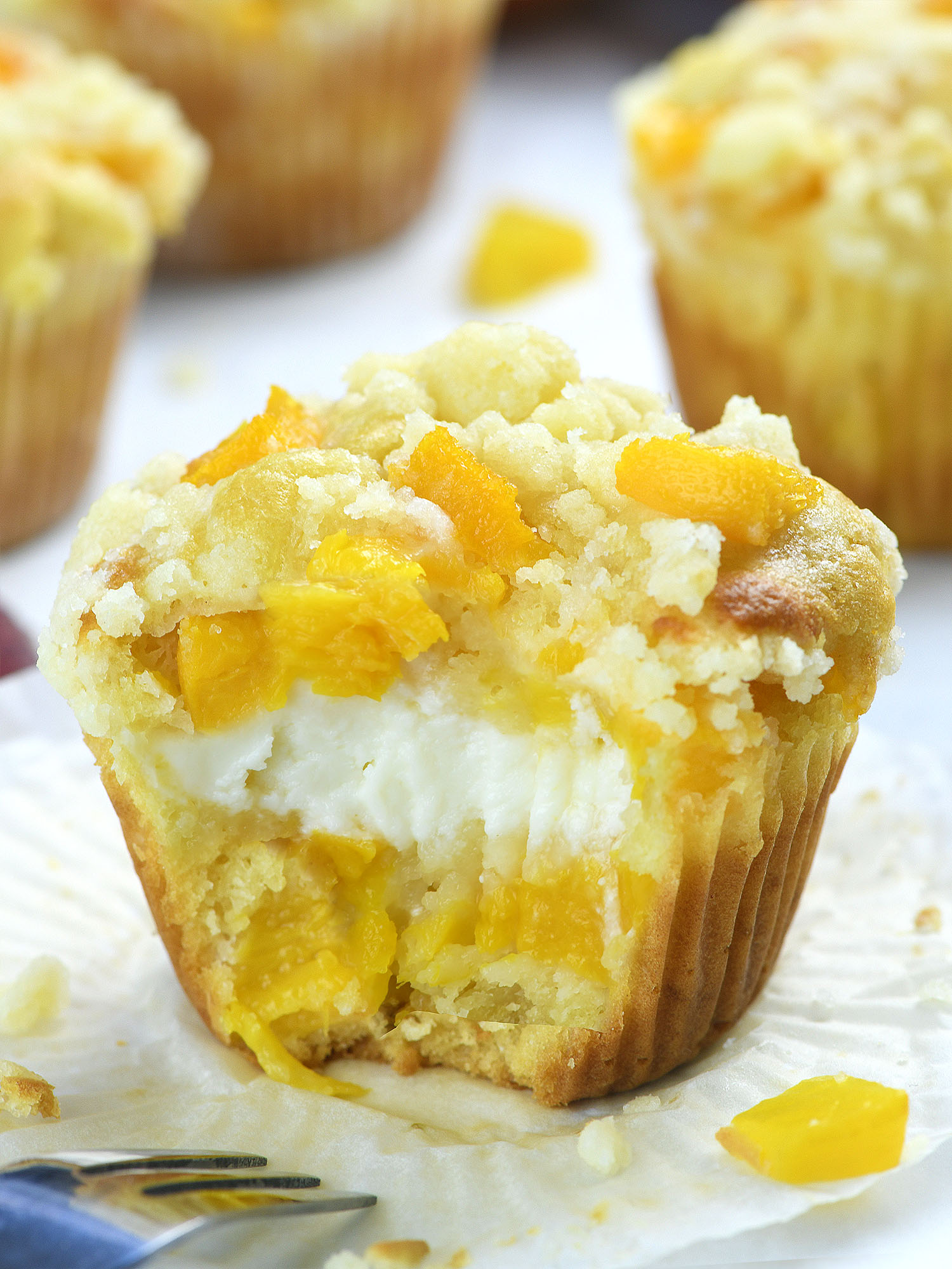 Peach Cream Cheese Muffins
