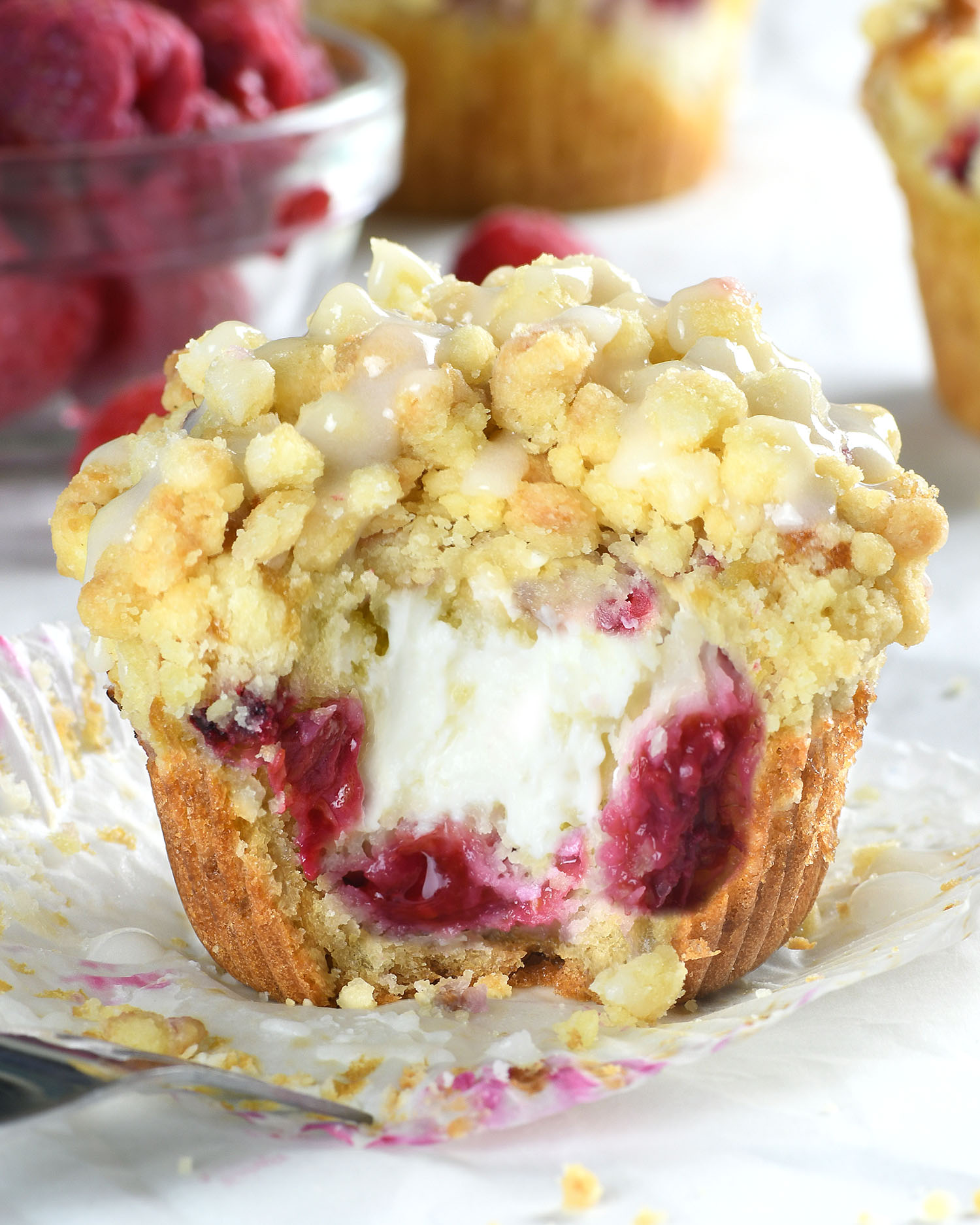 Raspberry Cream Cheese Muffins